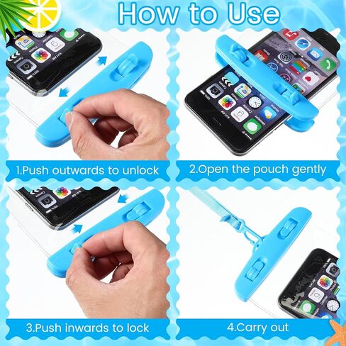 Flutesan 40 Pack Universal Clear Waterproof Phone Pouch, Multicolor in Saudi Arabia