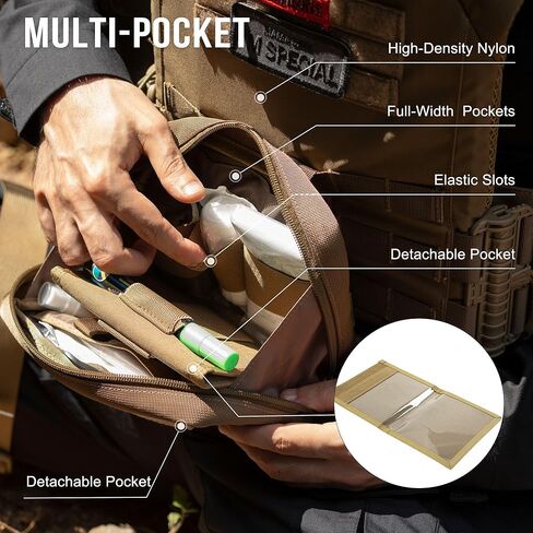 OneTigris Molle Pouch, Tactical Admin Pouch Belt EDC Tool Organizer in Kuwait