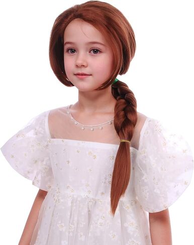 Kids Blonde Wig Girls Long Platinum Blonde Braided Ponytail Wig for Cosplay Heat Resistant Synthetic Wig with Wig Cap in Saudi Arabia