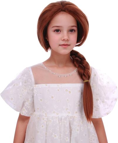Kids Blonde Wig Girls Long Platinum Blonde Braided Ponytail Wig for Cosplay Heat Resistant Synthetic Wig with Wig Cap in Saudi Arabia