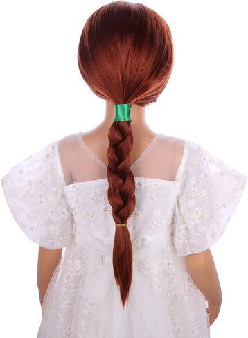 Kids Blonde Wig Girls Long Platinum Blonde Braided Ponytail Wig for Cosplay Heat Resistant Synthetic Wig with Wig Cap in Saudi Arabia