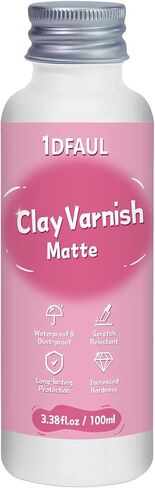 100ml Air Dry Clay Glaze, Gloss Clay Varnish, Air Dry Clay Sealant to Prevent Clay Cracking, Scratch Resistant, and Glossy Glaze Effect (Gloss) in Saudi Arabia