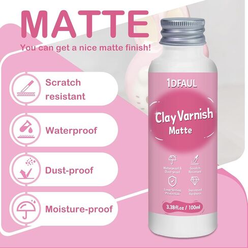 100ml Air Dry Clay Glaze, Gloss Clay Varnish, Air Dry Clay Sealant to Prevent Clay Cracking, Scratch Resistant, and Glossy Glaze Effect (Gloss) in Saudi Arabia