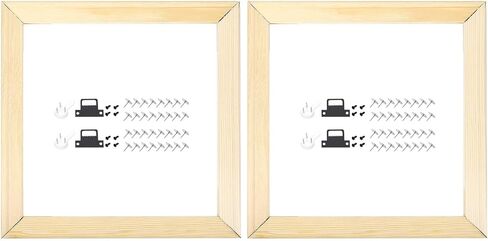 uxcell 2 Pcs DIY Canvas Stretcher Bars, 16 x 16 Inch Canvas Frame Wooden Frames Kit Sturdy Stretcher Frames for Oil Paintings Prints Posters in Saudi Arabia