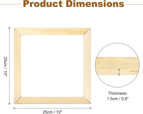 uxcell 2 Pcs DIY Canvas Stretcher Bars, 16 x 16 Inch Canvas Frame Wooden Frames Kit Sturdy Stretcher Frames for Oil Paintings Prints Posters in Saudi Arabia