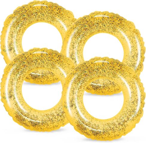 Whaline 4pcs قابلة للنفخ بركة تطفو ألعاب أنابيب السباحة أنبوب بركة بريق بريق in Saudi Arabia