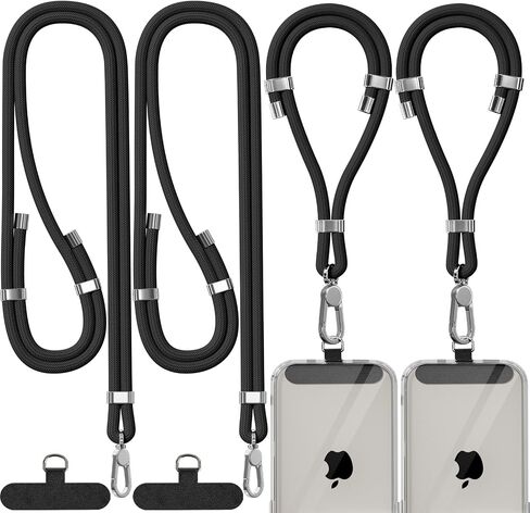 4-Pack Phone Lanyard,Adjustable Anti-Theft Phone Wrist Strap,Quality Metal Buckle,Skin-Friendly,for Most Smartphones in Saudi Arabia