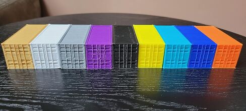 Znet3D HO Scale 1CC 20' (ft) Shipping Container - Train Freight Car - Set of 2 (Purple) in Saudi Arabia