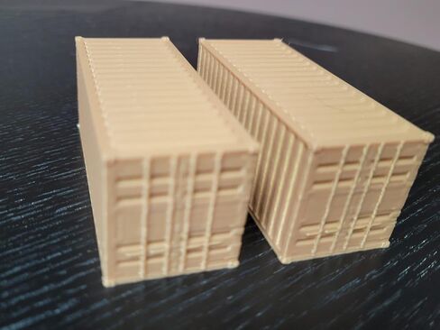 Znet3D HO Scale 1CC 20' (ft) Shipping Container - Train Freight Car - Set of 2 (Purple) in Saudi Arabia