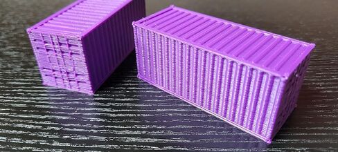 Znet3D HO Scale 1CC 20' (ft) Shipping Container - Train Freight Car - Set of 2 (Purple) in Saudi Arabia