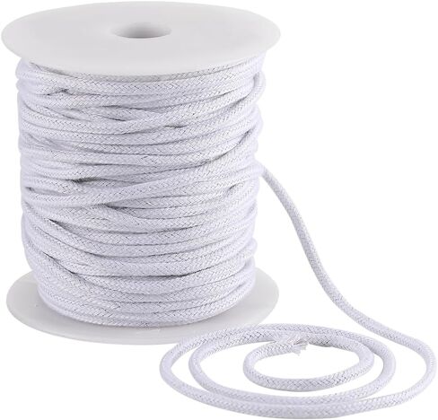GORGECRAFT 4mm 33 Yards Black Cotton Rope Soft Drawstring Replacement Ropes Macrame Cotton Welt Trim Round Cotton Thread Multipurpose Piping Cord for Bags DIY Crafts Projects Crochet Hanging Clothes in Saudi Arabia