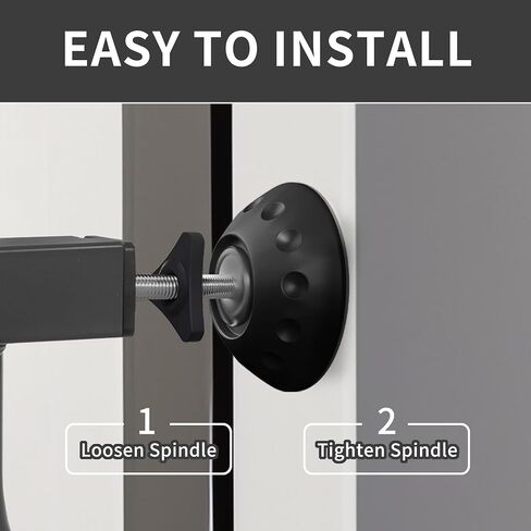 قضيب عمود ملولب من BalanceFrom Baby Gate، 4 عبوات M8 (8 مم) جزء مسمار بديل لباب أمان مثبت بالضغط للأطفال والحيوانات الأليفة، ملحقات تثبيت على الحائط طويلة جدًا، قضبان براغي لبوابات السلالم، أسود in Kuwait