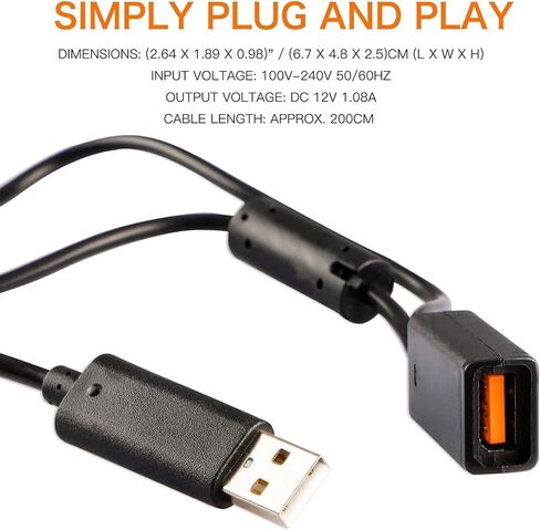 USB إلى AC Power Supply Adapter ، محول إمدادات الطاقة 12V 1.08A ، محول إمدادات الطاقة في ألعاب الفيديو لأنظمة مستشعرات Kinect (الولايات المتحدة) in Kuwait