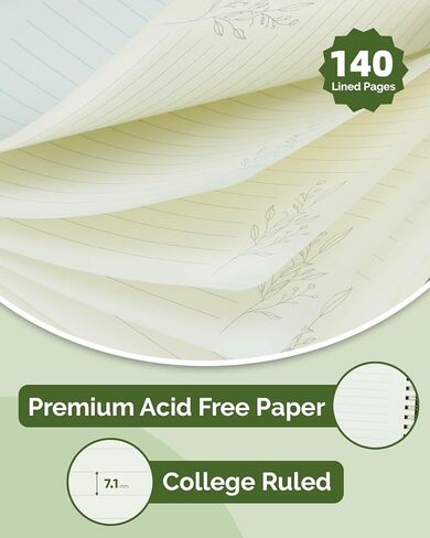 Lined Spiral Journal Notebook for Women & Men,140 College-ruled Notebook for Work Writing taking Notes,A5-Dusty Blue in Kuwait