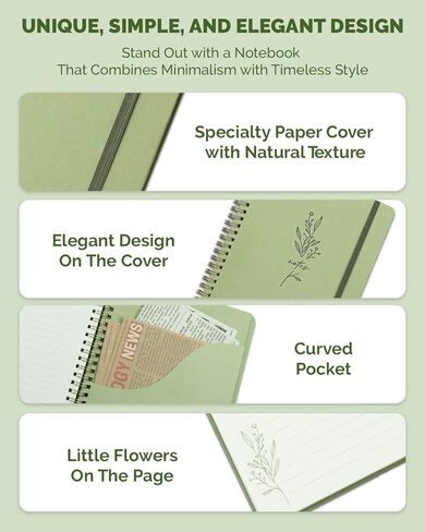 Lined Spiral Journal Notebook for Women & Men,140 College-ruled Notebook for Work Writing taking Notes,A5-Dusty Blue in Kuwait