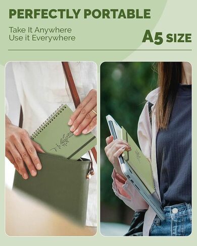 Lined Spiral Journal Notebook for Women & Men,140 College-ruled Notebook for Work Writing taking Notes,A5-Dusty Blue in Kuwait