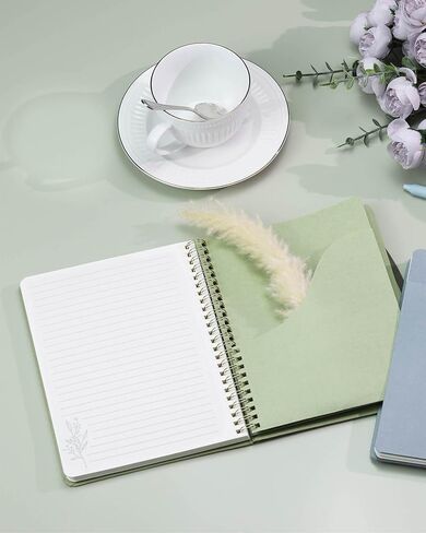 Lined Spiral Journal Notebook for Women & Men,140 College-ruled Notebook for Work Writing taking Notes,A5-Dusty Blue in Kuwait