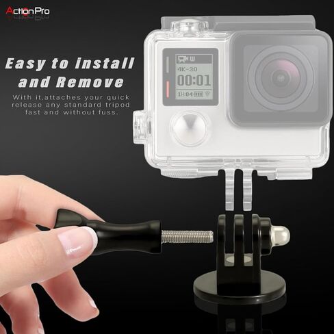 360 Degree Rotatable J-Hook Buckle Base Vertical Surface Mount Adapter Compatible with Gopro Hero 12/11/10/9/8/7/6/5, Yi, SJCAM & Other Action Cameras in Kuwait