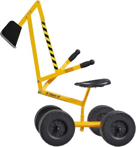 ALBOTT Ride on Sand Digger Excavator Toys تعمل رافعة مع عجلات 8 بوصات ومقعد دوران 360 درجة (برتقالي) in Kuwait