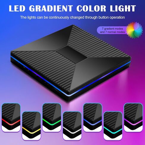CD DVD Drive with Ambient Lighting USB C CD/DVD +/-Rw Drive CD ROM Burner Reader Writer with USB/ SD/TF Ports & Audio Out, Optical Disc Drive DVD Player for Laptop PC Mac MacBook Air/Pro Windows 11/10 in Saudi Arabia