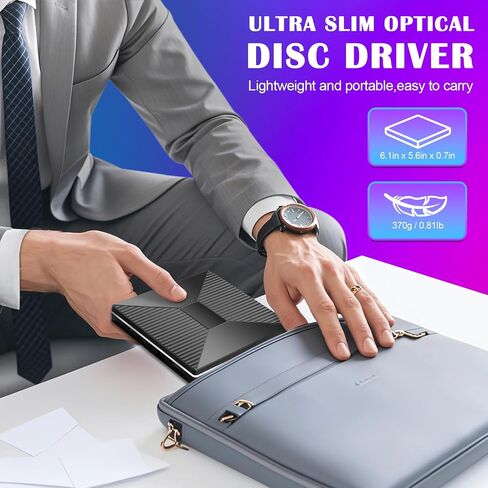 CD DVD Drive with Ambient Lighting USB C CD/DVD +/-Rw Drive CD ROM Burner Reader Writer with USB/ SD/TF Ports & Audio Out, Optical Disc Drive DVD Player for Laptop PC Mac MacBook Air/Pro Windows 11/10 in Saudi Arabia