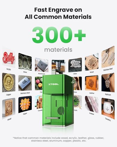 xTool F1 Lite Laser Engraver, 4000mm/s Lightning Speed Portable Laser Engraving Machine, Ultra HD Laser Engraver for Wood, Metal, Leather, Acrylic, Glass, and More. in Saudi Arabia