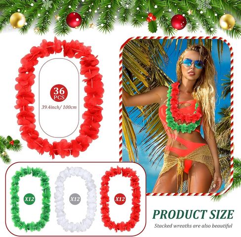 36 PCS Mardi Gras Leis Hawaiian Flower Netclace Mardi Gras Garlands Necklace Netlace Flower for Mardi Gras Party Parad in Saudi Arabia
