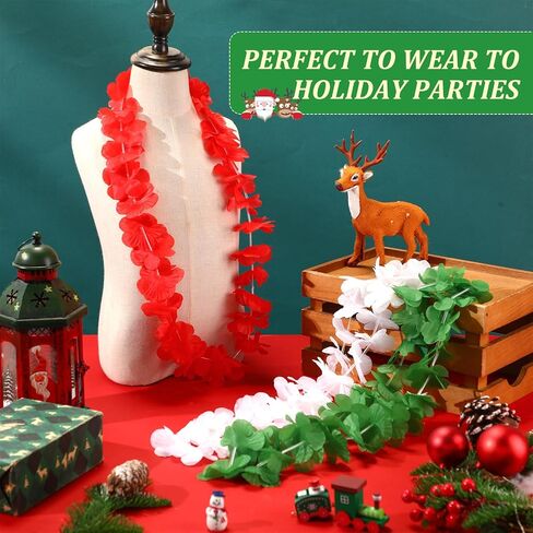 36 PCS Mardi Gras Leis Hawaiian Flower Netclace Mardi Gras Garlands Necklace Netlace Flower for Mardi Gras Party Parad in Saudi Arabia
