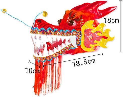 Lightweight Ribbon Dragon Poi for Kids, Outdoor Exercise Dragon & Phoenix Washable Ribbon Streamer with Real-Like Dragon Head Flowy Toy Set (Rainbow Dragon Claw, 16.4 FT) in Saudi Arabia