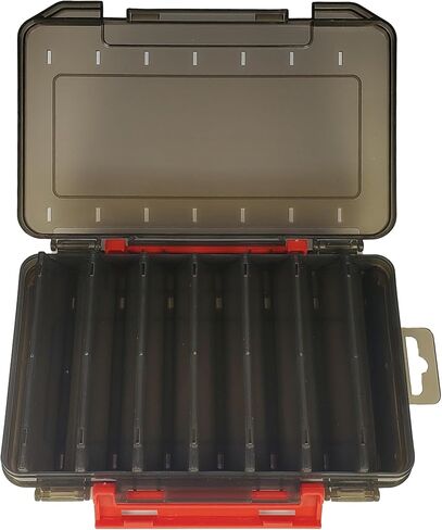 V-groove double-sided fast drainage hard bait portable plastic storage box (12/14 Slots) (Yellow, L) in Kuwait