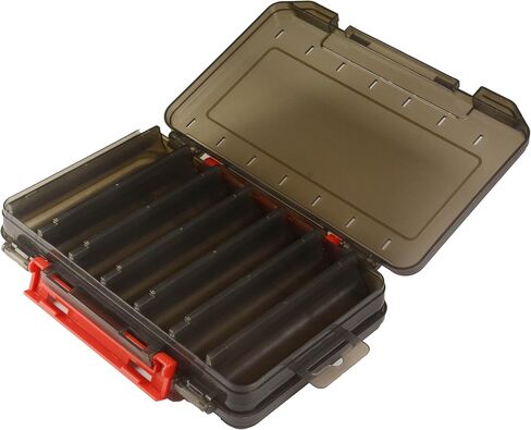 V-groove double-sided fast drainage hard bait portable plastic storage box (12/14 Slots) (Yellow, L) in Kuwait