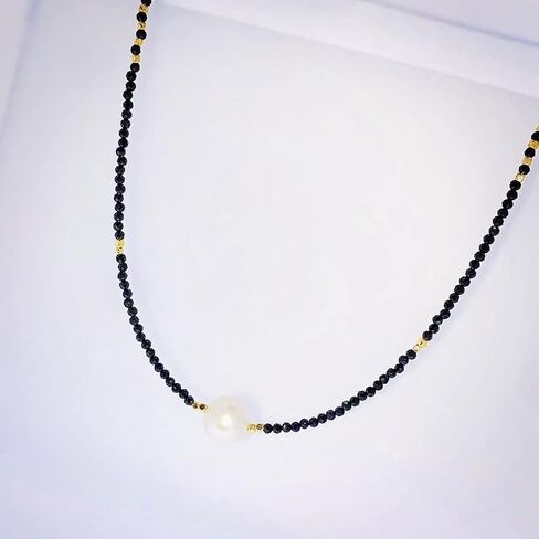 Handmade Colorful beaded necklace Gift - Lovely Choker necklace Christmas birthday gift for women (garnet -2.5MM) in Saudi Arabia