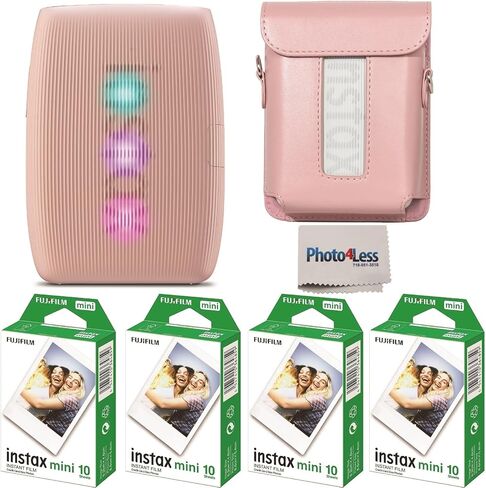 حزمة طابعة الهاتف الذكي FUJIFILM INSTAX Mini Link 3 (أخضر داكن) مع فيلم Fujifilm Instax Mini (40 ورقة)، وحقيبة حماية Instax Mini Link 3 in Saudi Arabia