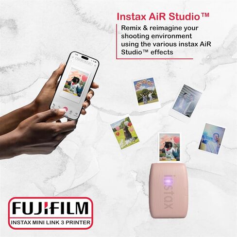حزمة طابعة الهاتف الذكي FUJIFILM INSTAX Mini Link 3 (أخضر داكن) مع فيلم Fujifilm Instax Mini (40 ورقة)، وحقيبة حماية Instax Mini Link 3 in Saudi Arabia