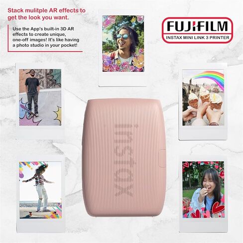 حزمة طابعة الهاتف الذكي FUJIFILM INSTAX Mini Link 3 (أخضر داكن) مع فيلم Fujifilm Instax Mini (40 ورقة)، وحقيبة حماية Instax Mini Link 3 in Saudi Arabia