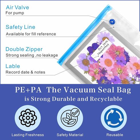 Magnetic Photo Frames with Vacuum Sealer Bag for Dried Flowers Preserve, Extend the Longtime of Dried Fowers, 5PCS Black Large Size for Flowers, Plants Save with Drying Plate in Saudi Arabia