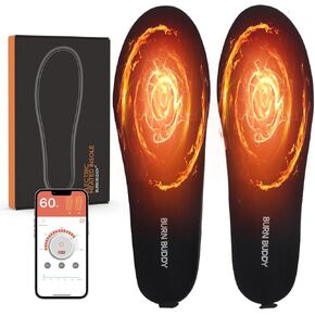 Heated Insoles, APP Control Heated Insoles for Women Men, 5000mAh Rechargeable Foot Toe Warmer Insoles, Electric Heated Shoes Insoles for Hiking Camping Skiing Hunting Outdoor Work, Thermal Insoles