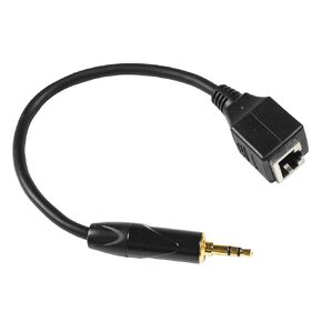 HQRP 3.5mm TRS Stereo Male to RJ45 Female Adapter, Compatible with Cat 5 / Cat 6 Cable, Use to Connect Stereo amplifiers, Speakers and Others, 8 Inches
