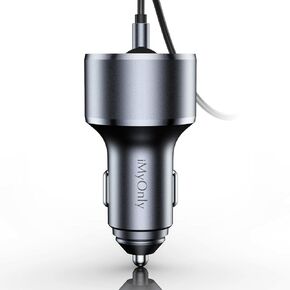 Aux Car Adapter FM Transmitter ، Imyonly QC/PD All-Metal Bluetooth V5.3 AUX ADAPTER لمشغل موسيقى السيارات ، جهاز إرسال Bluetooth مع مكالمات خالية من اليدين