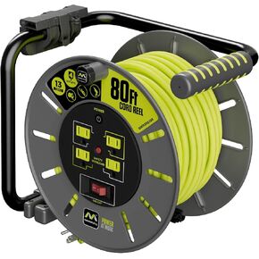 80ft Cord Reel + Cord Reel Wall Mount