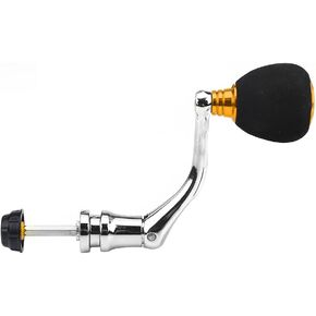 Fishing Reel Handle Replacement, Reel Replacement Power Handle Metal Fishing Reel Rocker Arm Grip Fishing Spinning Reel Handle Power Handle Reel Accessory (2000 3000 M-Gold)