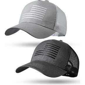 العلم الأمريكي Trucker Hat Baseball Cap Snapback قبعات مجهزة للرجال نساء Snap Closure Design Snow -Treadable Mesh Side