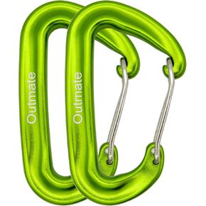 12kN 3.2"x2" Heavy-Duty Carabiner Clips - Durable, Lightweight Aluminum Alloy Carabiners for Hiking, Camping, Keychains, Dog Leashes, Hammocks & More