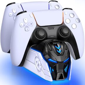 PS5 Controller Accessories Charging Station for Dua-Sense/Edge Controller, PS5 Controller Charging Station Incl. Dual Fast Charging Dock, LED Light, Cool Design PS5 Controller Charger