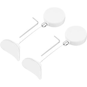 MECCANIXITY 1.8 ft Retractable Cable Lock with Arc Patch Remote Control Security Lock with Adjustable Cord Tether Anti Theft for Laptop, TV, 200g, Black, 2 Pack