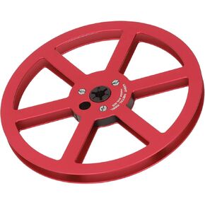 7 Inch Empty Tape Reel, Aluminum Alloy Sound Takeup Reel Disc with 6 Holes, for Reel to Reel Tape Players (red)