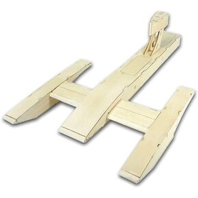 VilogaRC RC Plywood Outrigger 600mm Wooden Air Boat Model Kit to Build, DIY High Speed RC Racing Boat for Adults (B088)