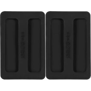 Grevosea 2 Pcs Toaster Covers 2 Slice Wide Slot Toaster Cover Black Silicone Toaster Lid Bread Machine Cover Toaster Appliance Top Cover Kitchen Appliance Accessories