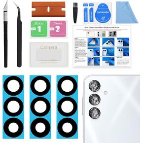 3 Pack for Galaxy A16 5G Back Rear Camera Lens Glass Replacement, Back Camera Lens with Premium Lens Protector Compatible with Galaxy A16 5G, Included Instruction Manual, Toolkit