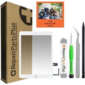 for iPad 6th Generation Screen Replacement Glass Touch Digitizer Premium Kit (9.7" 6th Gen 2018, A1893 A1954) + Home Button, Tools, Adhesive, QuickStart Guide + Video - White